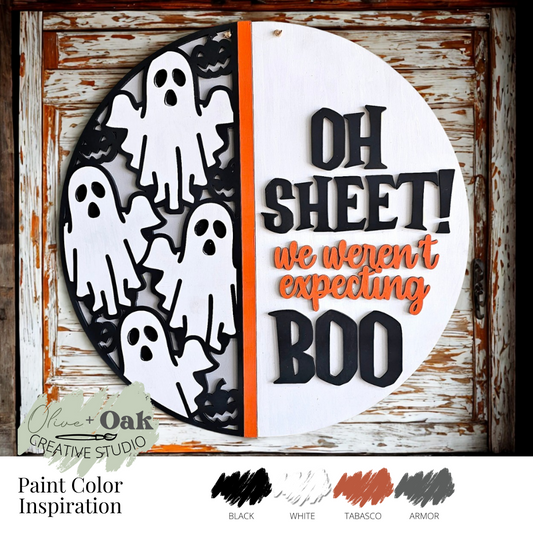 DIY Oh Sheet...Boo Door Hanger