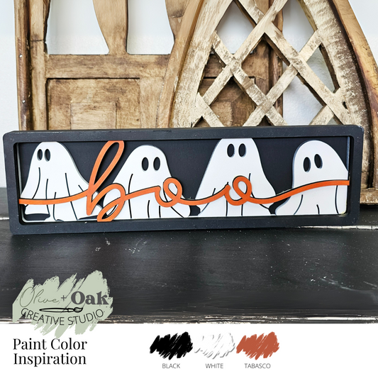 DIY Boo Ghosts Chunky Shelf Sitter