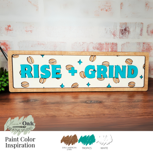 DIY Rise + Grind Chunky Framed Sign