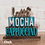 DIY Mini Latte Mocha Cappuccino Shelf Sitter