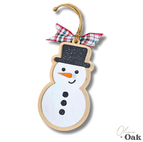 DIY Kit Iced Snowman Cookie Ornament