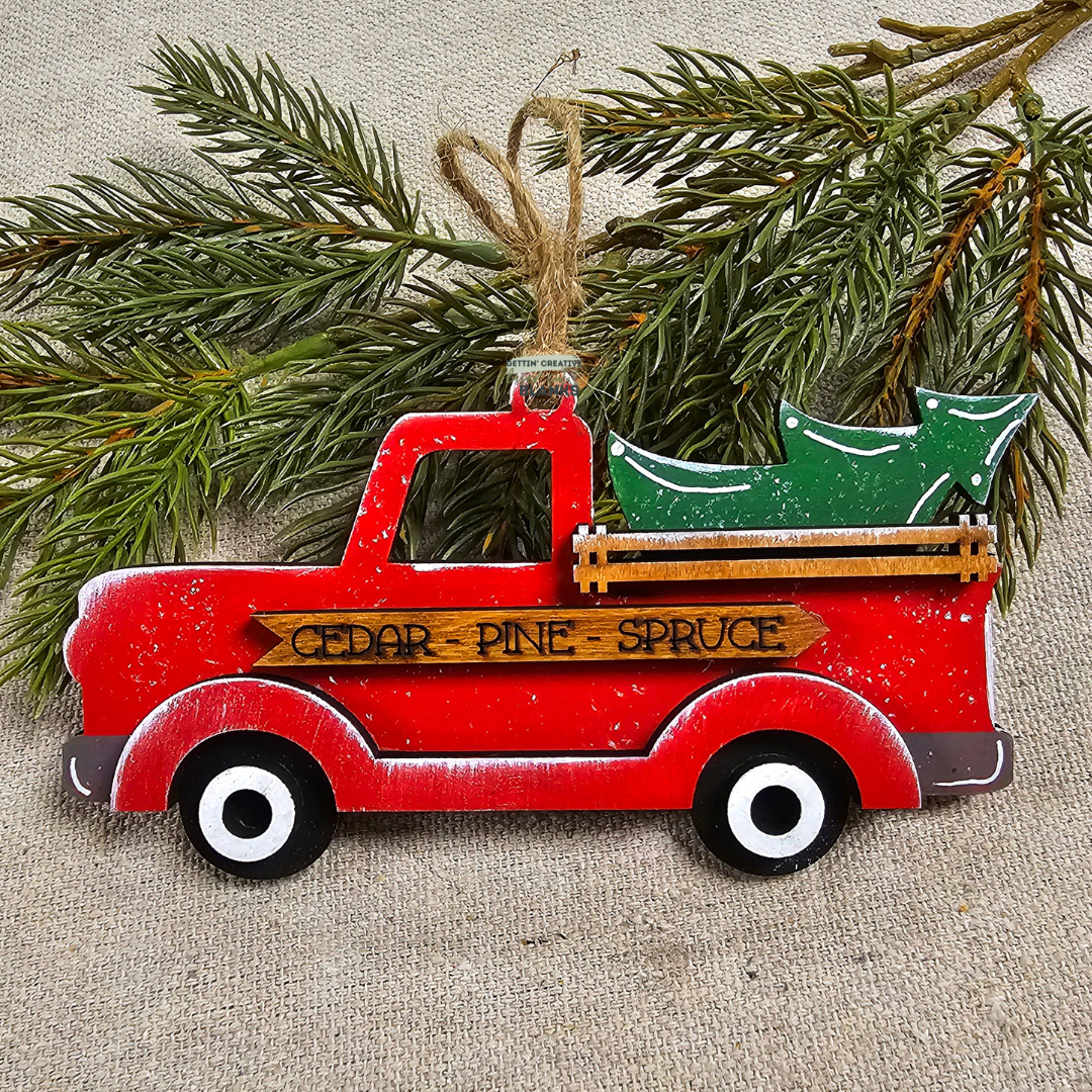 Vintage Truck Ornament Blank