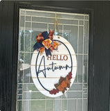 DIY Hello Autumn Oval Door Hanger