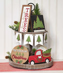 DIY Christmas Tree Farm Tier Tray Set