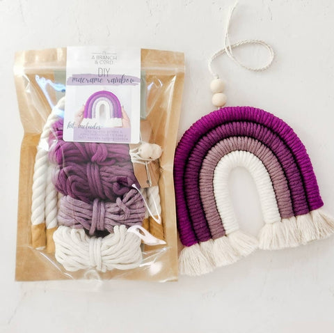 DIY Purple Macrame Rainbow Kit