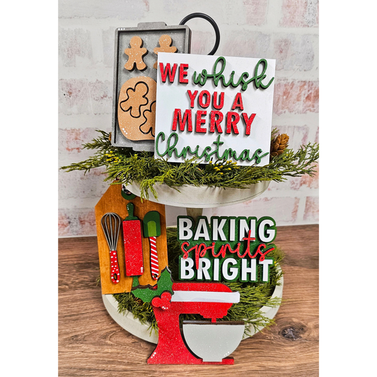 DIY Christmas Baking Tier Tray Set