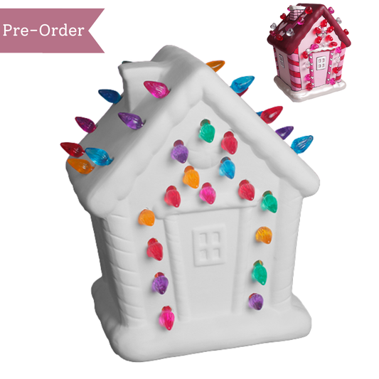 Ceramic Lighted Gingerbread House