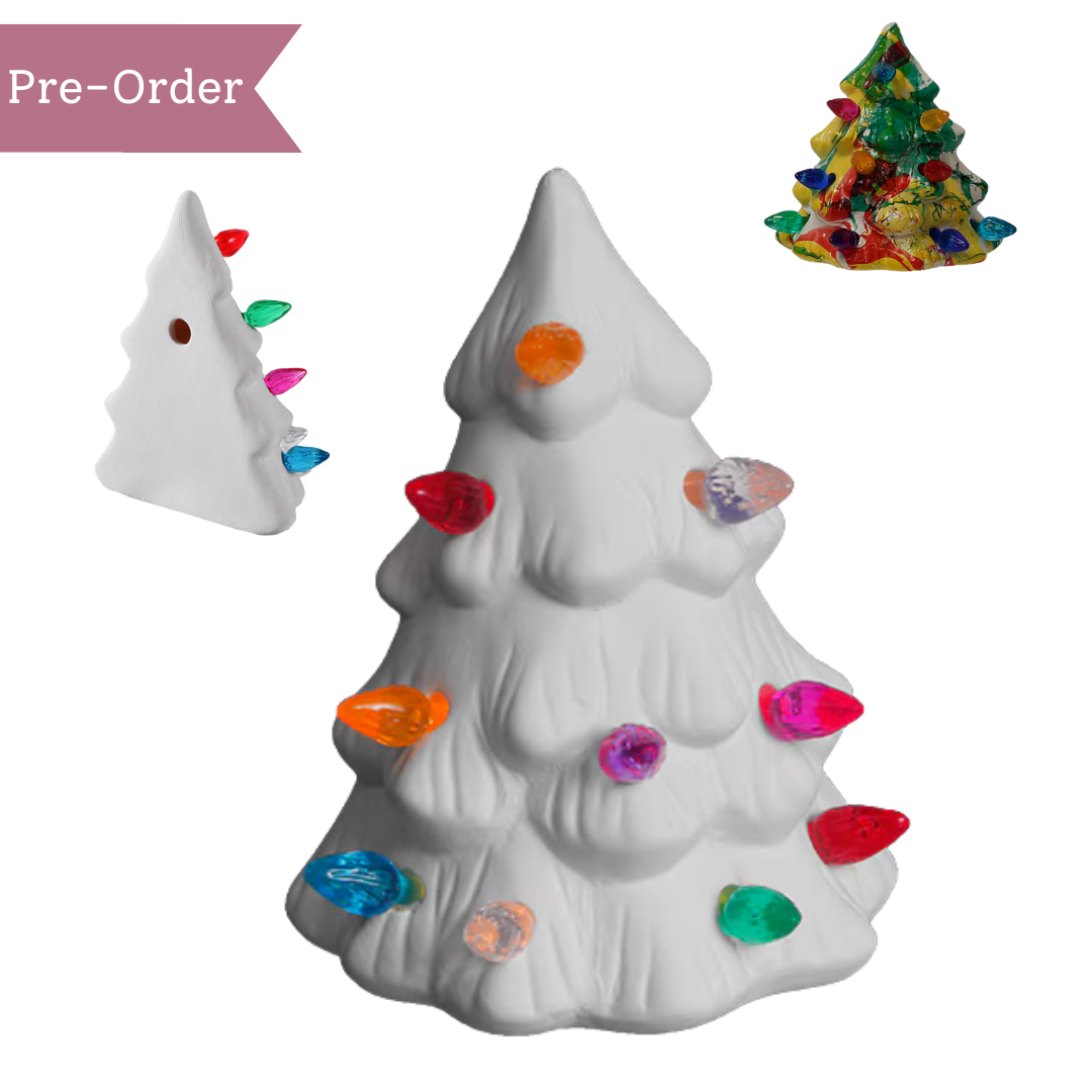Ceramic Lighted Christmas Tree Night Light