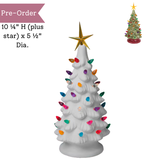 Ceramic 11" Lighted Christmas Tree
