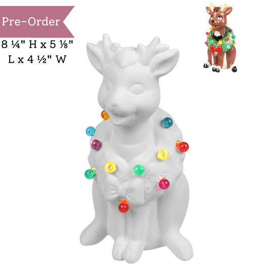 Ceramic Lighted Vintage Reindeer