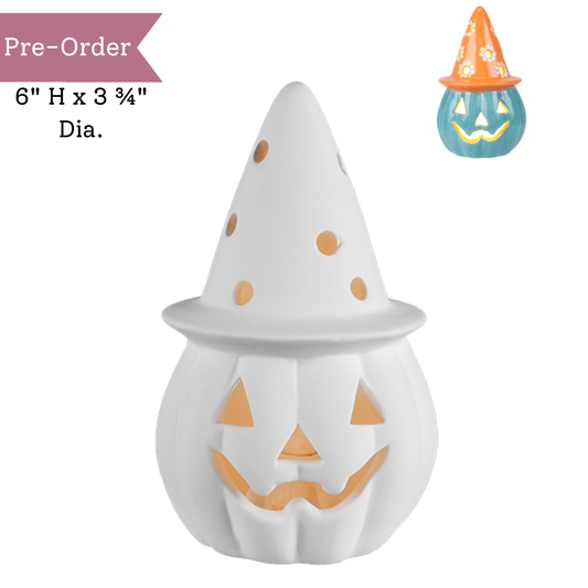 Ceramic Lighted Jack-O-Witch
