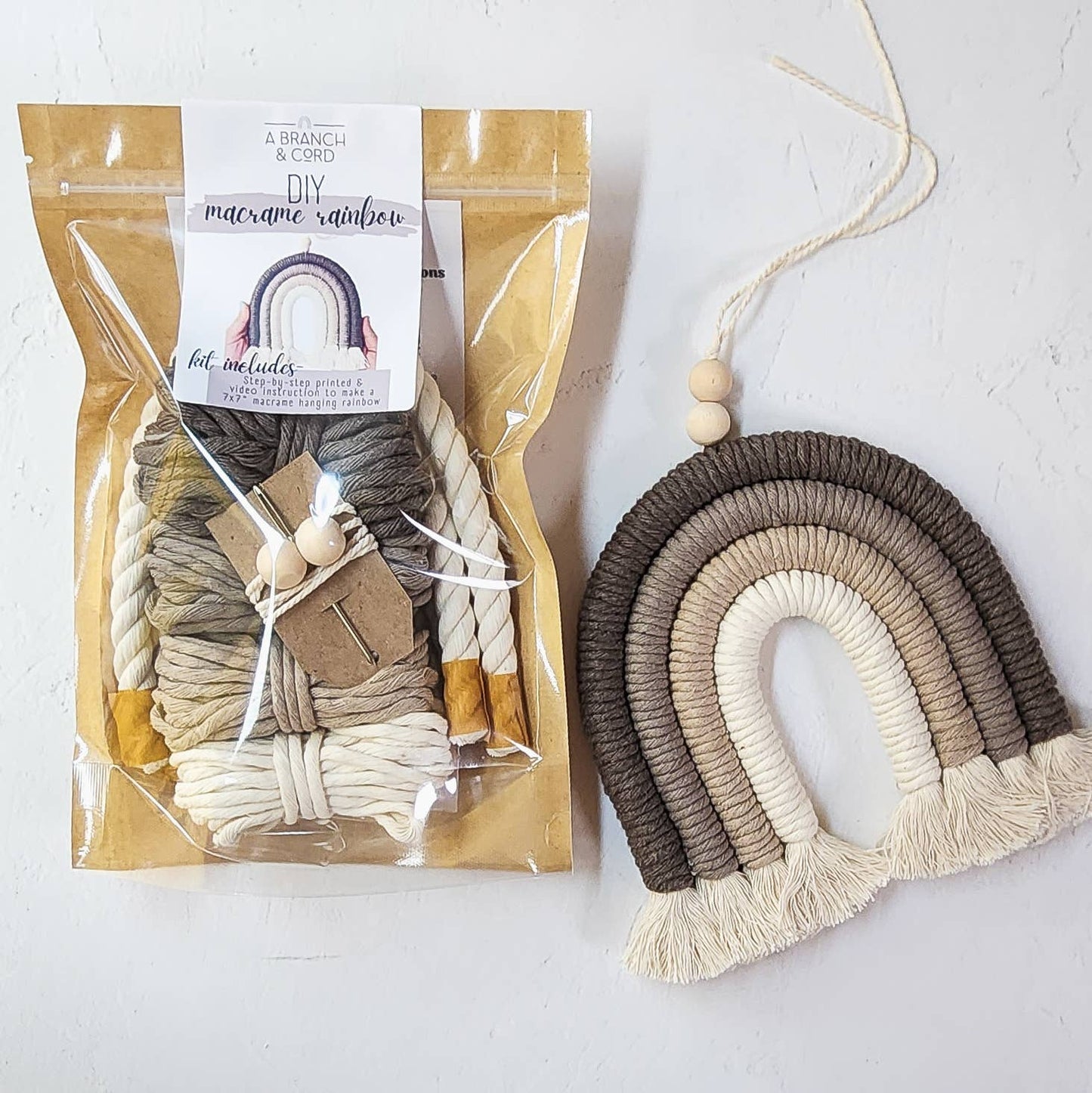 DIY Macrame Rainbow Kit - Olive