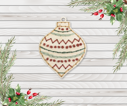 Wood Embroidery Kit - Ornament 3