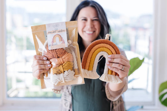 DIY Macrame Rainbow Kit - Sweet Pink