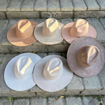 Best seller Fashion Classic Wide Brim Suede Premium  Hat : Hot Pink / ONE SIZE