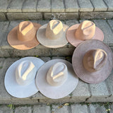 Best seller Fashion Classic Wide Brim Suede Premium  Hat : Hot Pink / ONE SIZE