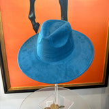 Best seller Fashion Classic Wide Brim Suede Premium  Hat : Hot Pink / ONE SIZE