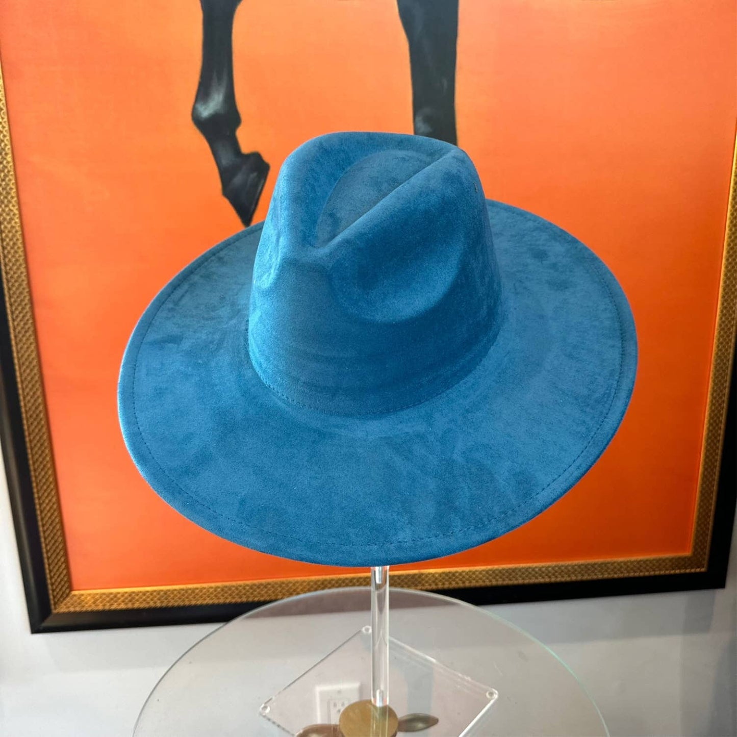 Wide Brim Suede -  Dark Teal
