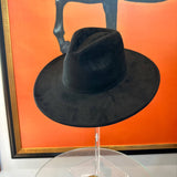 Best seller Fashion Classic Wide Brim Suede Premium  Hat : Hot Pink / ONE SIZE