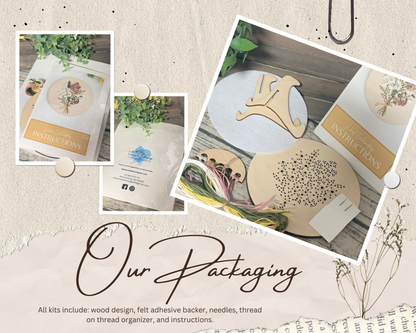 Wood Embroidery Kit - Ornament 3