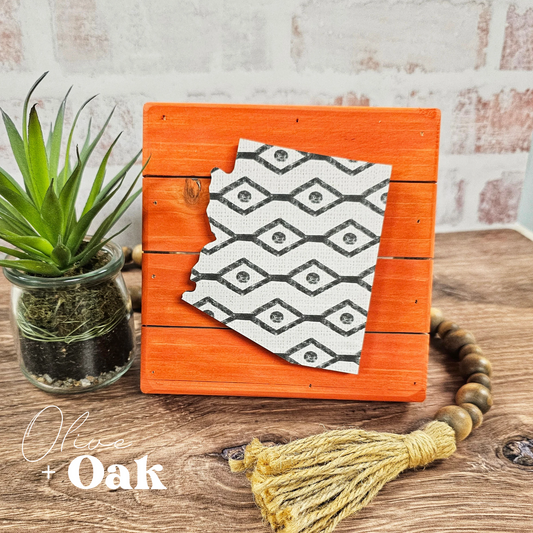 Diamond Point Arizona - Orange Slat Box Sign