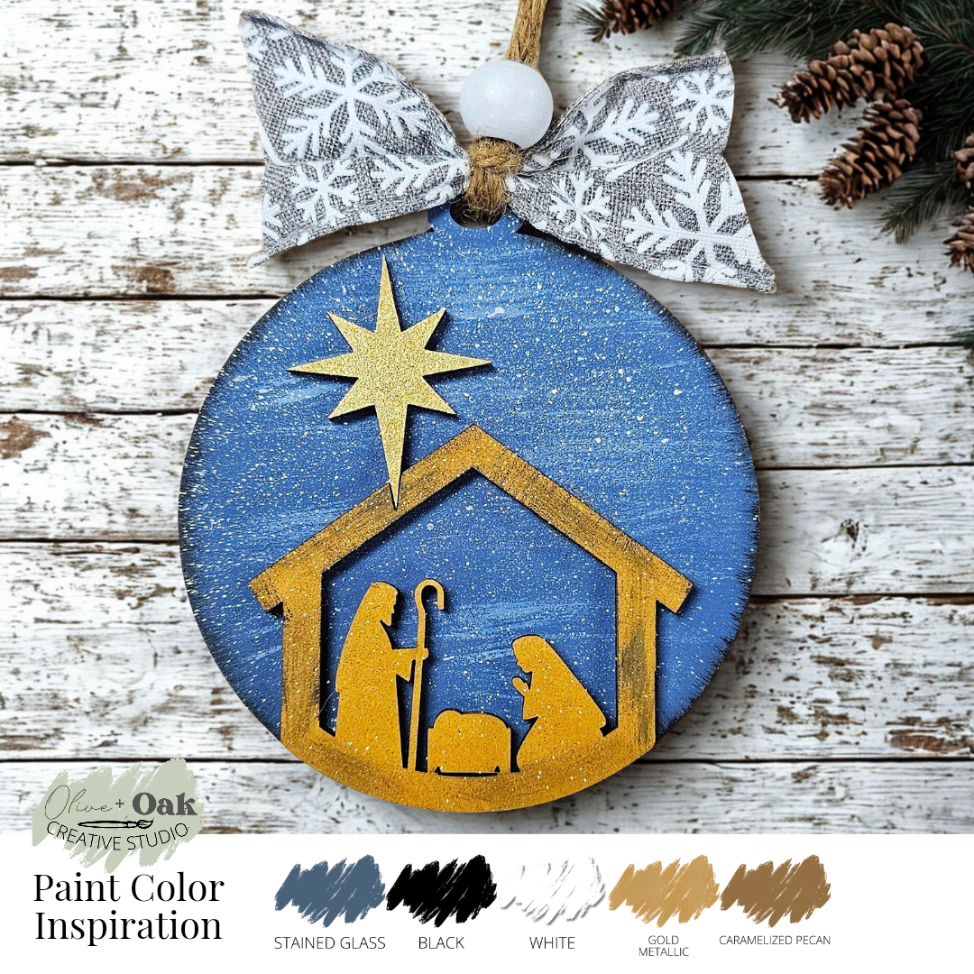 DIY Manger Nativity Ornament