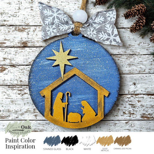 DIY Manger Nativity Ornament