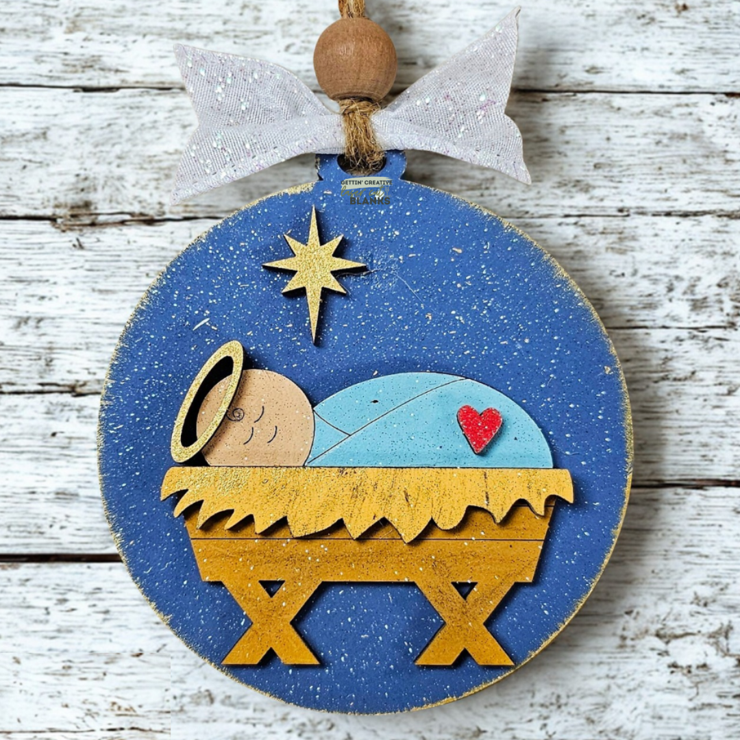 Baby Jesus Nativity Ornament Blank