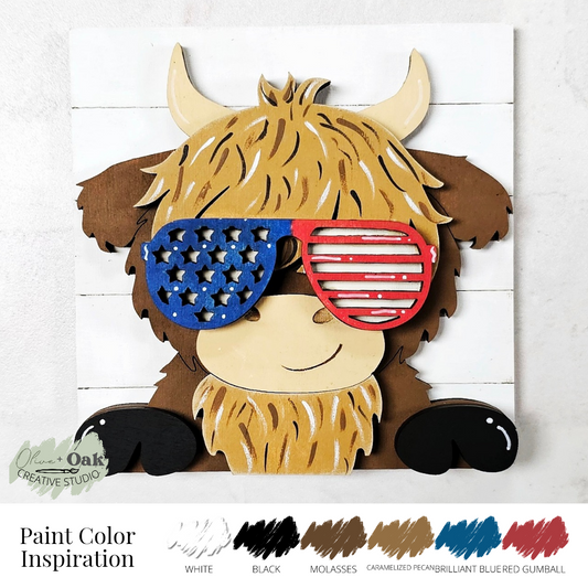 DIY Patriotic Highland Square Sign *Insert ONLY*