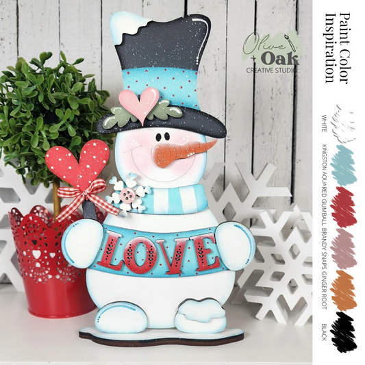 DIY Love Snowman Shelf Sitter