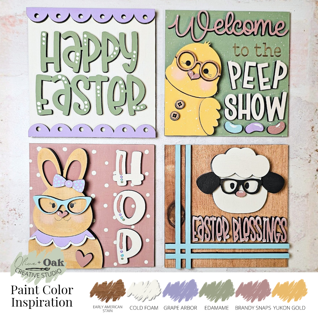 DIY Mini Easter Cuties Square Tiles *Inserts ONLY*