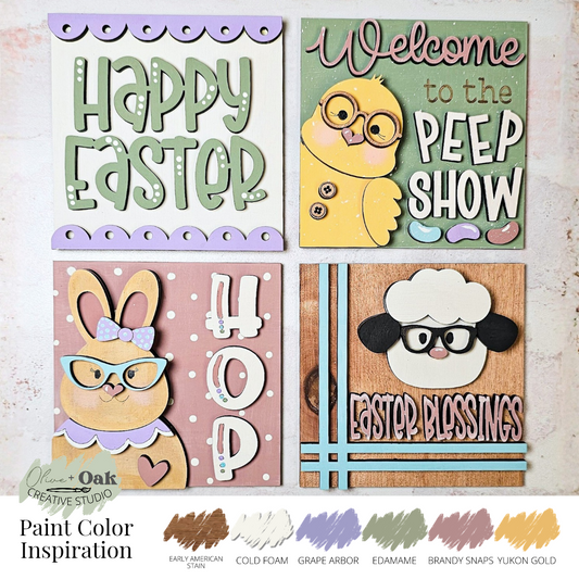 DIY Mini Easter Cuties Square Tiles *Inserts ONLY*