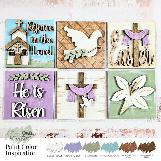 DIY Mini Easter Square Tiles *Inserts ONLY*