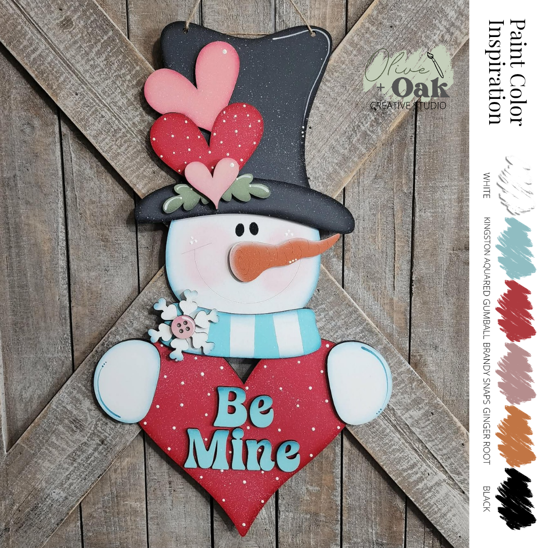 DIY Be Mine Snowman Door Hanger