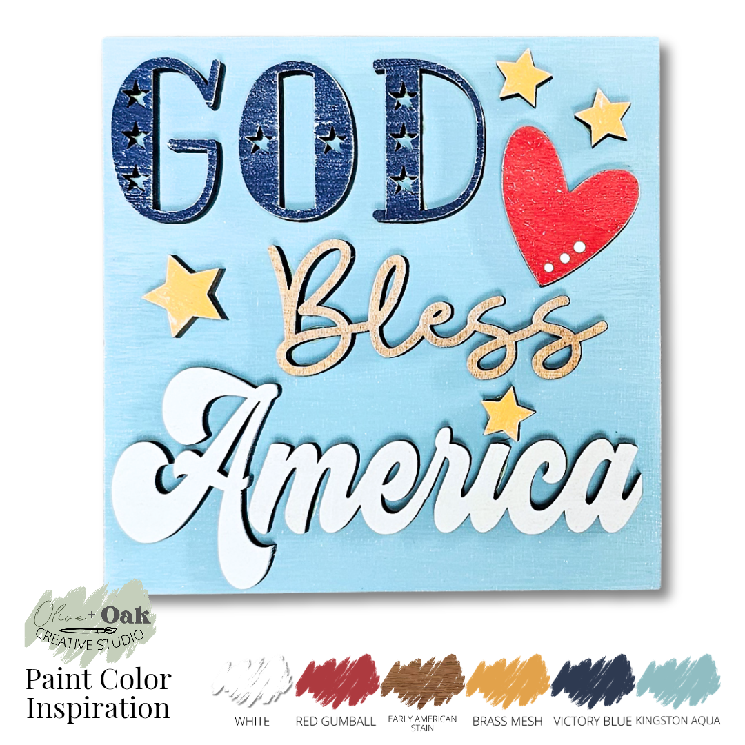 DIY Mini USA Square Tiles *Inserts ONLY*