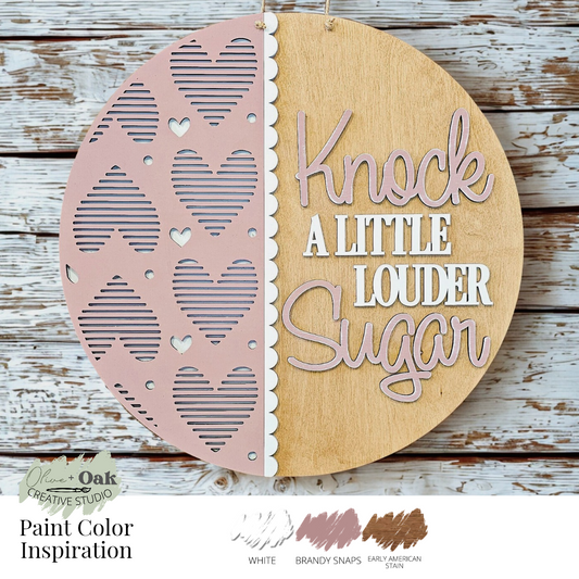 DIY Knock A Little Louder Sugar Door Hanger
