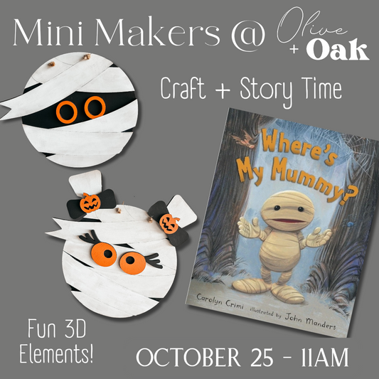 Mini Makers - Story & Craft - October 25 @ 11am