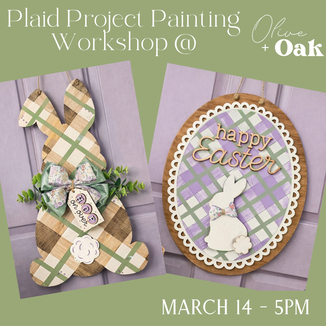 Spring Plaid Painting Workshop - March 14th @ 5pm