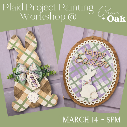 Spring Plaid Painting Workshop - March 14th @ 5pm