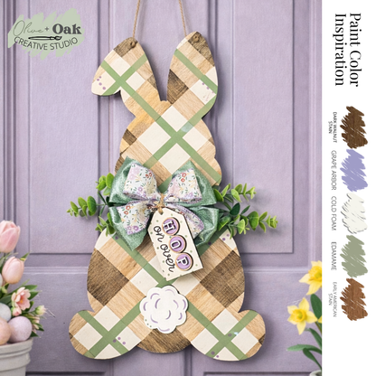 DIY Hop On Over Bunny Door Hanger