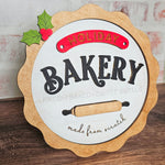 DIY Holiday Bakery Shelf Sign