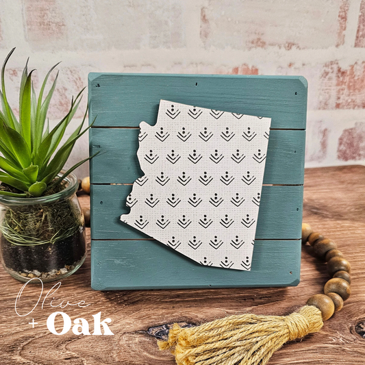 Boho Arrow Arizona - Thicket Slat Box Sign