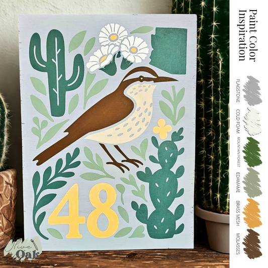 DIY Arizona State Boho Stencil Sign