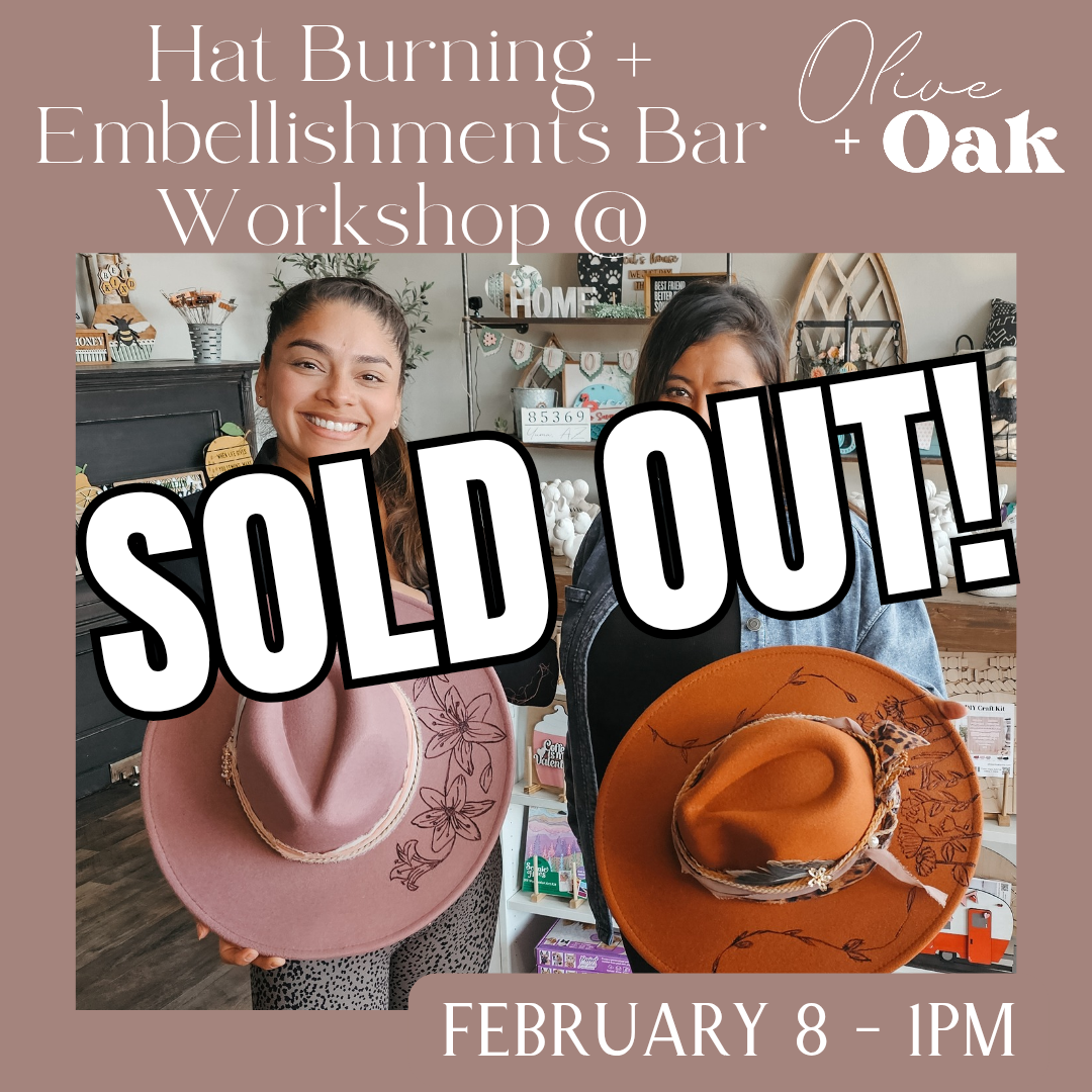 Hat Burning DIY Workshop - February 8 @ 1pm