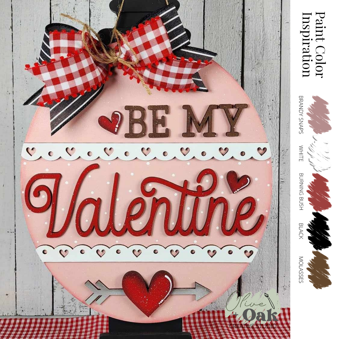 DIY Be My Valentine Lace Door Hanger