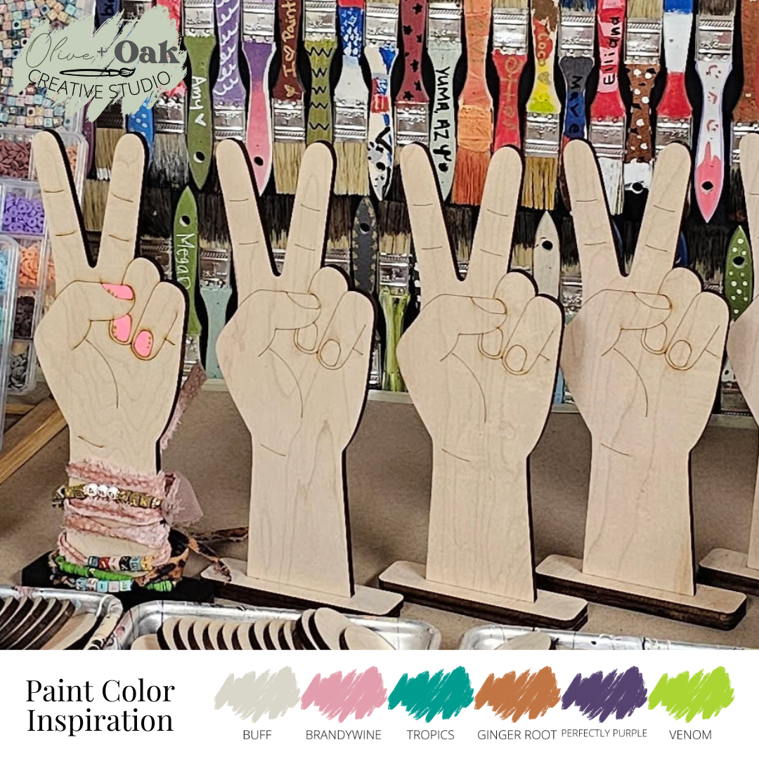 DIY Peace Sign Hand Bracelet Stand