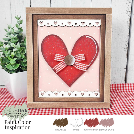 DIY Lace Heart Mini Sign *Insert ONLY*