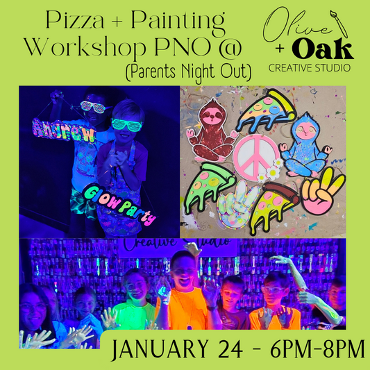 Pizza + Painting Youth Party - January 24 - 6pm-8pm