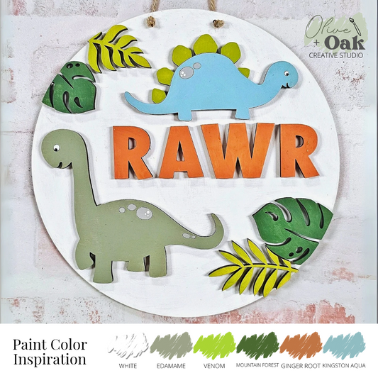 Rawr Dino Round Hanger
