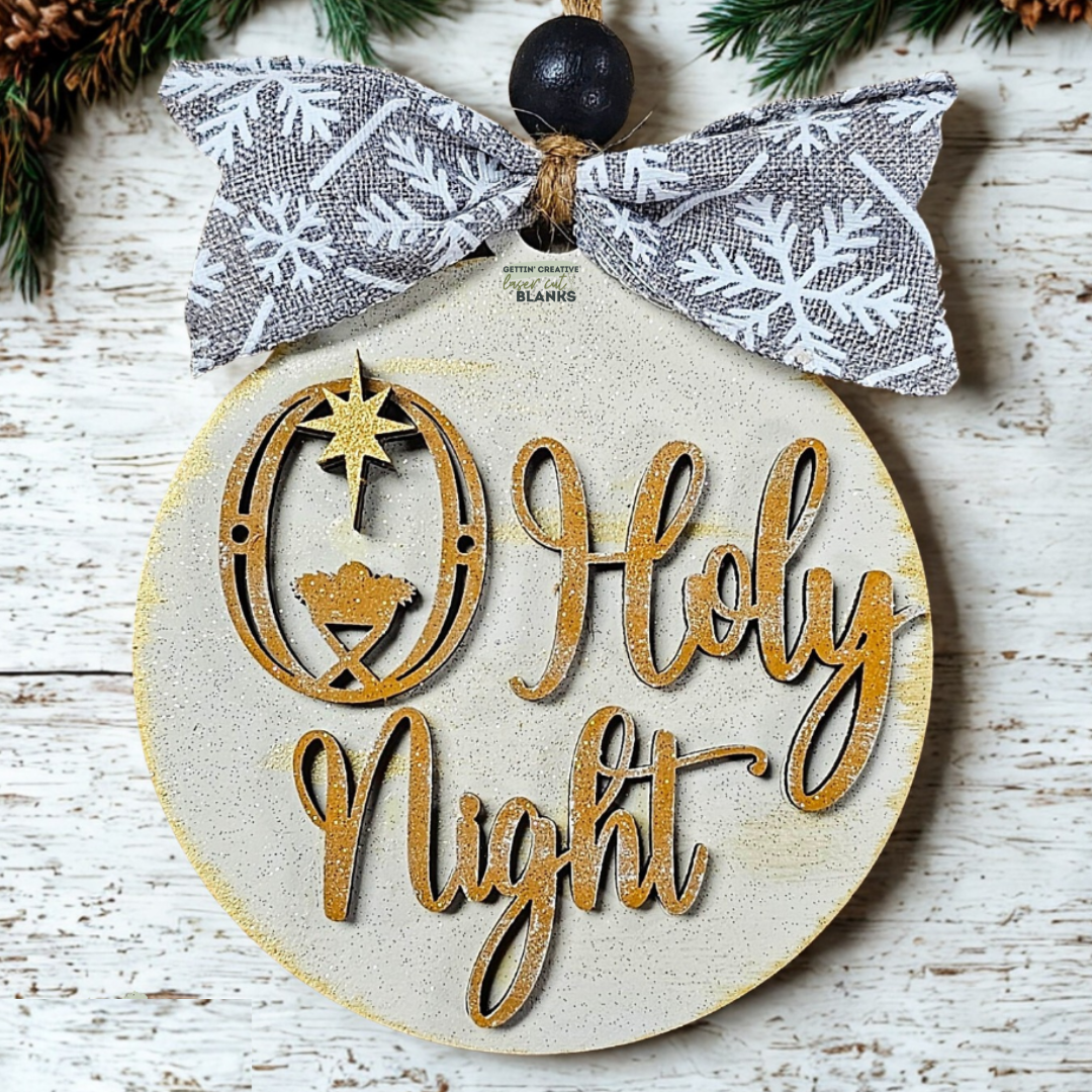 O Holy Night Nativity Ornament Blank